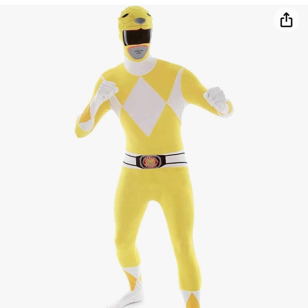 Yellow power ranger morph suit